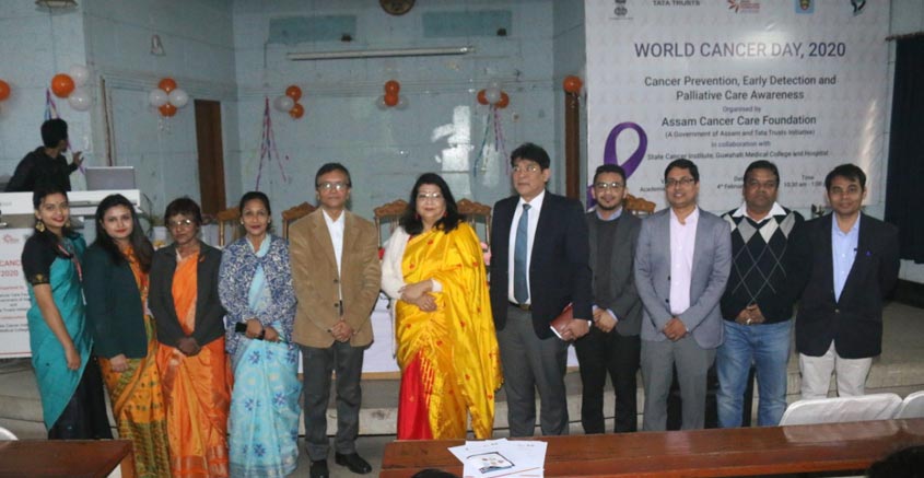 Well-known dignitaries grace the dais at the Cancer Awareness Programme organised by Assam Cancer Care Foundation on World Cancer Day 2020