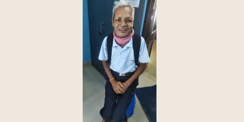 Bhushan Lal, a happy patient, appreciates the dedication and efforts of the palliative care team