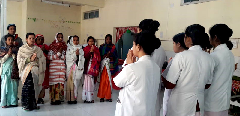 A meditation session at the PCU